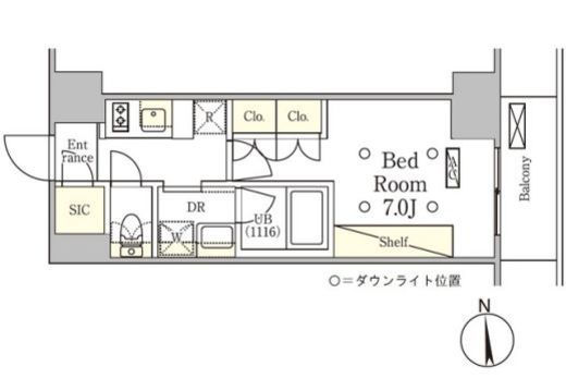 テラス御徒町 703 間取り図