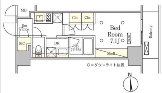 テラス御徒町 602 間取り図