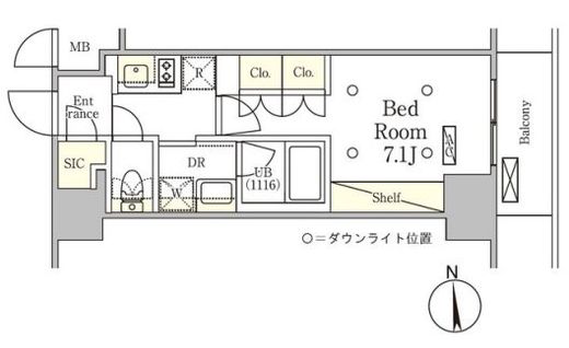 テラス御徒町 902 間取り図