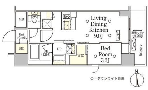テラス御徒町 1104 間取り図
