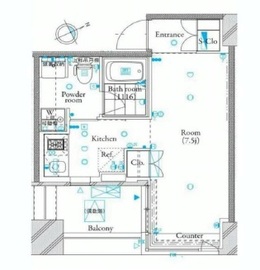 ザ・タワー芝浦 7階 間取り図