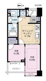 パレ・ソレイユ東京中央 5階 間取り図