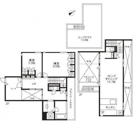 FUKASAWA SPACE9 2階 間取り図