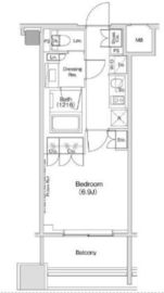 ザ・パークハビオ渋谷クロス 519 間取り図