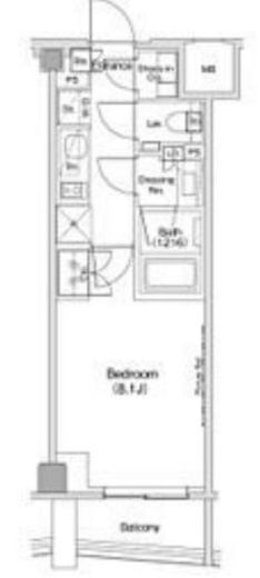 ザ・パークハビオ渋谷クロス 607 間取り図