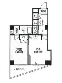 ユニーブル島津山 4階 間取り図