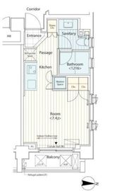 カスタリア菊川 401 間取り図
