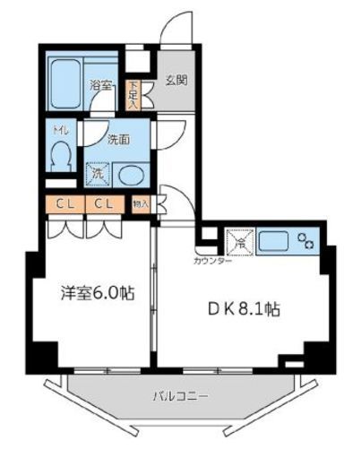 シティスパイア若松町 303 間取り図