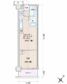 エスティメゾン豊洲レジデンス E624 間取り図