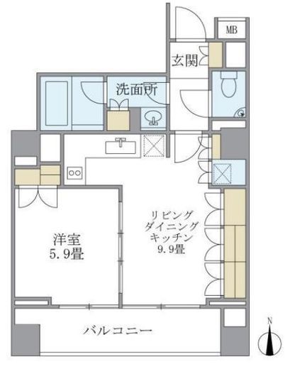 KDXレジデンス南麻布 506 間取り図