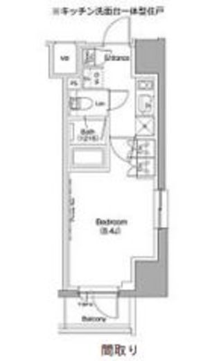 ザ・パークハビオ五反田 1001 間取り図