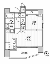 ステージファースト浅草橋Ⅲ 6階 間取り図
