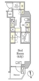 アジールコート品川中延サウス 704 間取り図