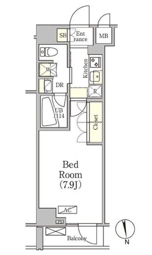 アジールコート品川中延サウス 505 間取り図