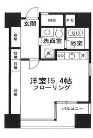 アクアキューブ銀座東 1002 間取り図