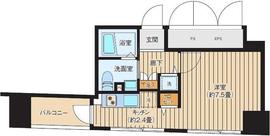 クロスフォー築地 502 間取り図