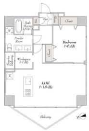 ミリアレジデンス新宿御苑Ⅱ (MYRIA RESIDENCE Shinjyuku GyoenⅡ) 1001 間取り図