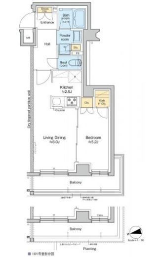 RESIDENCE KOENJI 301 間取り図