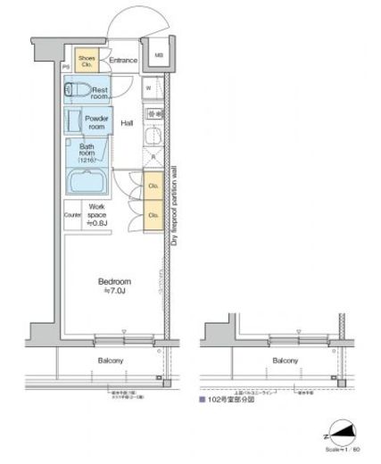 RESIDENCE KOENJI 202 間取り図