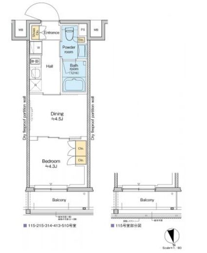 RESIDENCE KOENJI 115 間取り図