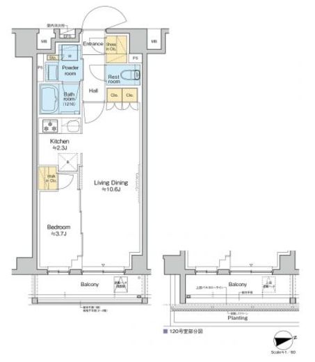 RESIDENCE KOENJI 318 間取り図