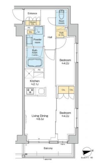 RESIDENCE KOENJI 217 間取り図