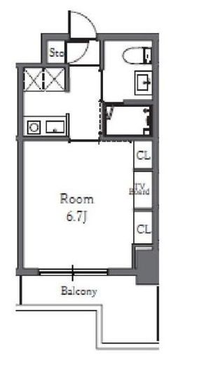 Totsu Residence Shiba (東通レジデンス芝) 307 間取り図