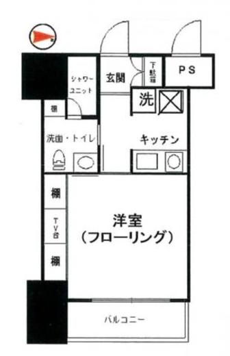 Totsu Residence Shiba (東通レジデンス芝) 803 間取り図