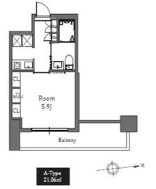 Totsu Residence Shiba (東通レジデンス芝) 901 間取り図