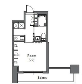 Totsu Residence Shiba (東通レジデンス芝) 1201 間取り図