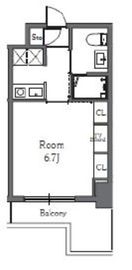 Totsu Residence Shiba (東通レジデンス芝) 1208 間取り図