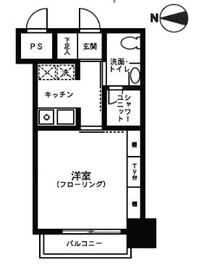 Totsu Residence Shiba (東通レジデンス芝) 1306 間取り図