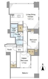 ワールドシティタワーズ キャピタルタワー 5階 間取り図