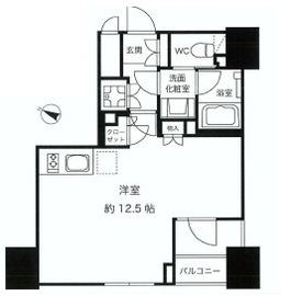 プレミスト渋谷宮益坂 9階 間取り図