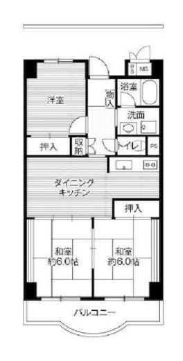 ビレッジハウス芝浦タワー 1-401 間取り図