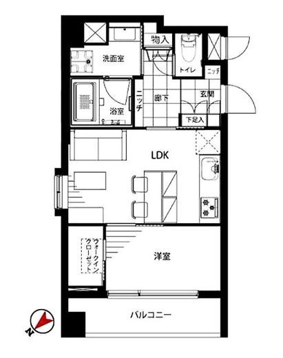 ラヴェンナ人形町 7階 間取り図