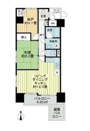 メゾンドール錦糸町ツイン 10階 間取り図