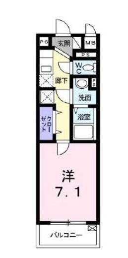 クレイオ三田 105 間取り図