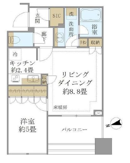 白金ザ・スカイ 6階 間取り図