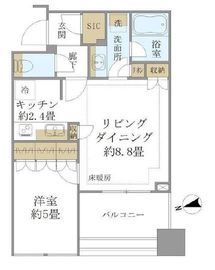白金ザ・スカイ 6階 間取り図