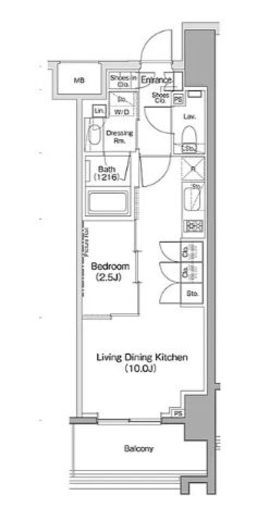 ヴェール・クレール大崎 722 間取り図