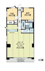 ライオンズプラザ池之端 2階 間取り図