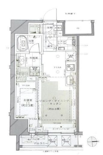 ピアース新宿三丁目 6階 間取り図