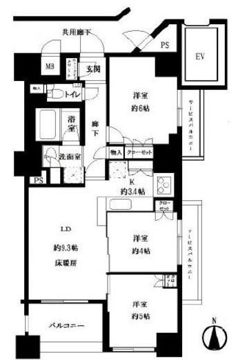 プレミスト西池袋 2階 間取り図