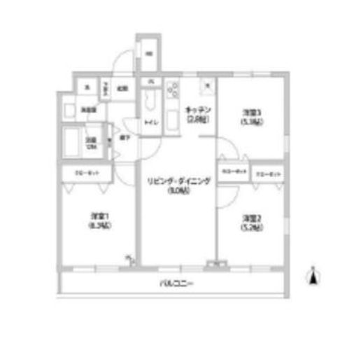チェリーブロッサムコート目黒 301 間取り図
