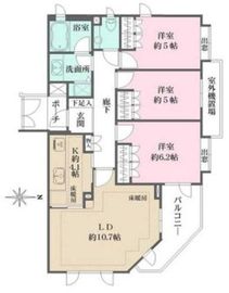 ファミールグラン等々力 2階 間取り図