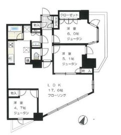 ソフィアタワー勝どき 22階 間取り図