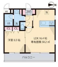 ウェスティング中野坂上 410 間取り図