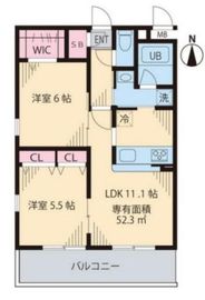 ウェスティング中野坂上 507 間取り図