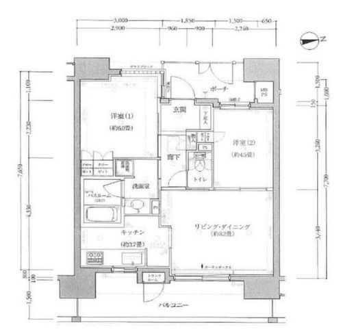 クリオ中延駅前壱番館 12階 間取り図